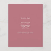 Roze gouden ivoor foto bruiloft Save the Date Flyer (Achterkant)