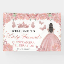 Roze Gouden Jurk Bruine Prinses Quinceanera