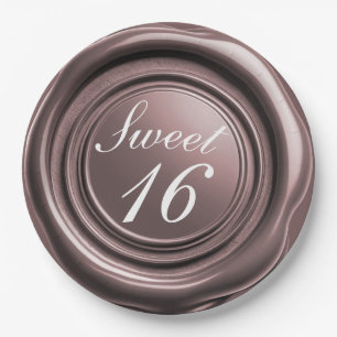 Roze Gouden Kaars Was Zegel Drip Sweet 16 Trouwfee Papieren Bordje