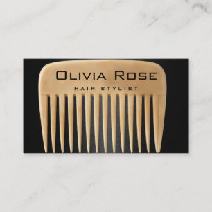 Roze Gouden Kam Kapsalon Stylist Visitekaartje