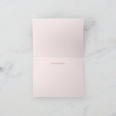 Roze Gouden Kant Doop Dankkaart Bedankkaart (Binnen)