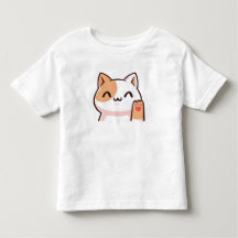 Roze Gouden Kat Baby T-shirt