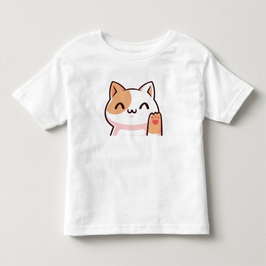 Roze Gouden Kat Baby T-shirt (Voorkant)