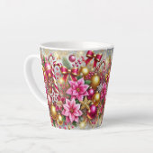 Roze & Gouden Kerst Magie Latte Mok (Linkerhoek)