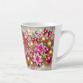 Roze & Gouden Kerst Magie Latte Mok (Rechts)