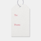 Roze Gouden Kerst  Ornamenten Cadeaulabel (Achterkant)