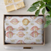 Roze Gouden Kerst Ornamenten Tissuepapier (Geschenk)