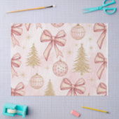 Roze Gouden Kerst Tissue Tissuepapier (Craft)