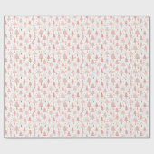 Roze Gouden Kerstboom Cadeaupapier (Vlak)