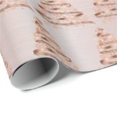 Roze gouden kerstboom  cadeaupapier (Rol Hoek)
