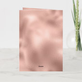 Roze Gouden Kerstboom Kaart (Achterkant)