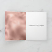 Roze Gouden Kerstboom Kaart (Binnen)