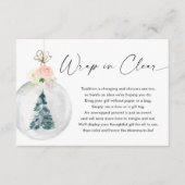 Roze gouden kerstboomkleuren, douche informatiekaartje (Voorkant)