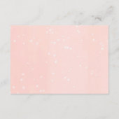 Roze gouden kerstboomkleuren, douche informatiekaartje (Achterkant)