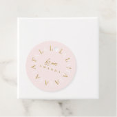 Roze Gouden Kerstmis Fa La ID1009 Bedankjes Labels (In situ)