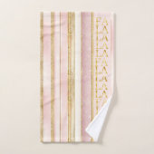 Roze Gouden Kerstmis Fa La Patroon#27 ID1009 Bad Handdoek (Handdoek)