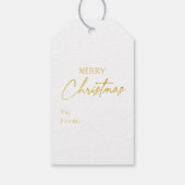 Roze Gouden Kerstmis Fa La Patroon#27 ID1009 Cadeaulabel (Achterkant)