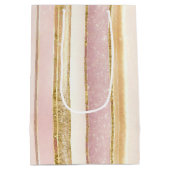 Roze Gouden Kerstmis Fa La Patroon#27 ID1009 Medium Cadeauzakje (Achterkant)