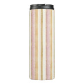 Roze Gouden Kerstmis Fa La Patroon#27 ID1009 Thermosbeker (Achterkant)