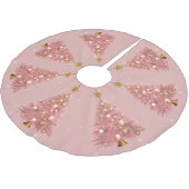 Roze Gouden Kerstmis Kerstboom Rok (Gekanteld)