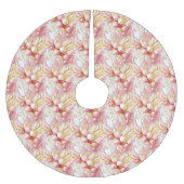Roze Gouden Kerstmis Merry Pattern#17 ID1009 Kerstboom Rok (Voorkant)