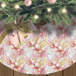 Roze Gouden Kerstmis Merry Pattern#17 ID1009 Kerstboom Rok