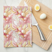 Roze Gouden Kerstmis Merry Pattern#17 ID1009 Theedoek (Quarter Fold)