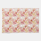 Roze Gouden Kerstmis Merry Pattern#17 ID1009 Theedoek (Horizontaal)