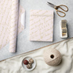 Roze Gouden Kerstmis Typografie Patroon#36 ID1009 Cadeaupapier<br><div class="desc">Als je je afvraagt welke kleurencombinaties je dit jaar moet kiezen voor je kerstdecor en cadeauverpakkingen, heb ik collecties coördinatiepatronen gemaakt om het leven net wat makkelijker te maken. Dit elegante typografie ontwerp heeft bekende kerstliedteksten en zinnen die zeker alle gevoelens brengen. Het prachtige blush roze en gouden kleurenpalet biedt...</div>