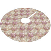 Roze Gouden Kerstmis Vrolijk Patroon#4 ID1009 Kerstboom Rok (Gekanteld)