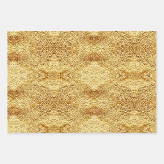 Roze Gouden Kerstmispatronen #2#8#32 ID1009 Inpakpapier Vel (Voorkant 3)