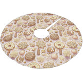 Roze Gouden Kerstmispatroon#12 ID1009 Verpakking Kerstboom Rok (Gekanteld)