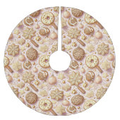 Roze Gouden Kerstmispatroon#12 ID1009 Verpakking Kerstboom Rok (Voorkant)