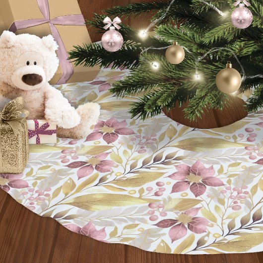 Roze Gouden Kerstmispatroon#21 ID1009 Kerstboom Rok