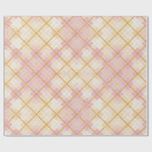 Roze Gouden Kerstmispatroon#28 ID1009 Cadeaupapier (Vlak)