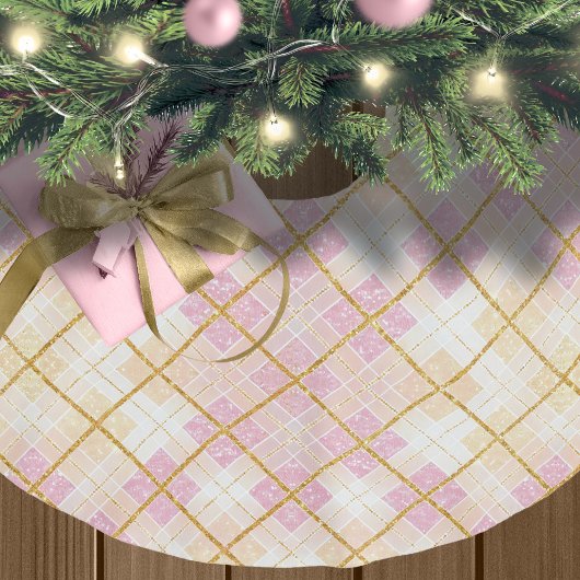 Roze Gouden Kerstmispatroon#28 ID1009 Kerstboom Rok