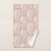 Roze Gouden Kerstmispatroon#29 ID1009 Bad Handdoek (Handdoek)