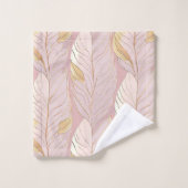 Roze Gouden Kerstmispatroon#29 ID1009 Bad Handdoek (Wasdoekje)