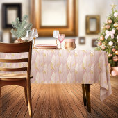 Roze Gouden Kerstmispatroon#29 ID1009 Tafelkleed