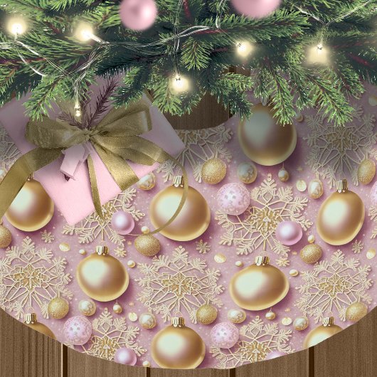 Roze Gouden Kerstmispatroon#31 ID1009 Kerstboom Rok