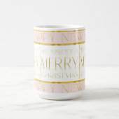 Roze Gouden Kerstmispatroon#35 ID1009 Koffiemok (Center)