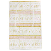 Roze Gouden Kerstmispatroon#35 ID1009 Medium Cadeauzakje (Voorkant)