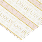 Roze Gouden Kerstmispatroon#35 ID1009 Tafelkleed (Gekanteld)