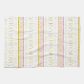 Roze Gouden Kerstmispatroon#35 ID1009 Theedoek (Horizontaal)