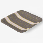 Roze Gouden Kerstmispatroon#35b ID1009 Papieren Bordje (Gebogen)