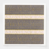 Roze Gouden Kerstmispatroon#35b ID1009 Servet (Voorkant)