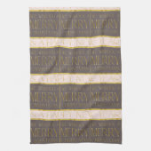 Roze Gouden Kerstmispatroon#35b ID1009 Theedoek (Verticaal)