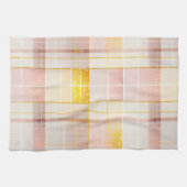 Roze Gouden Kerstmispatroon#7 ID1009 Theedoek (Horizontaal)