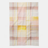 Roze Gouden Kerstmispatroon#7 ID1009 Theedoek (Verticaal)