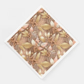 Roze Gouden Kerstmispatroon#8 ID1009 Servet (Hoek)